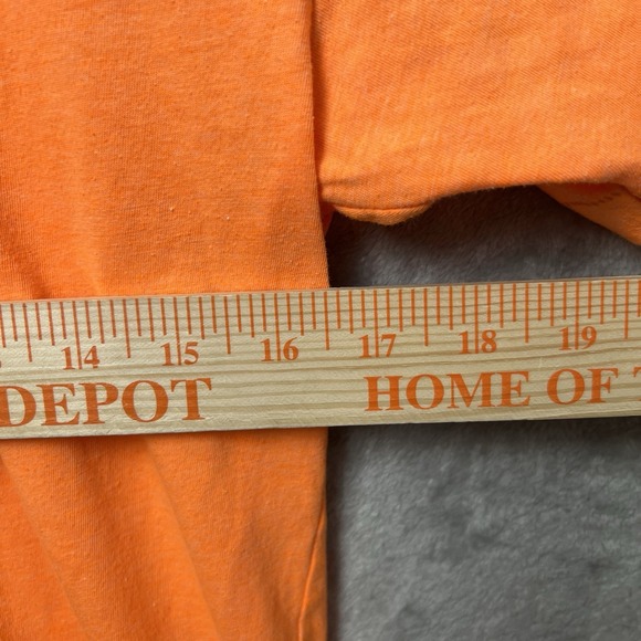 Vintage Tyler's Austin Texas Neon Orange Teal Shirt Size Medium Single Stitch - Picture 7 of 8